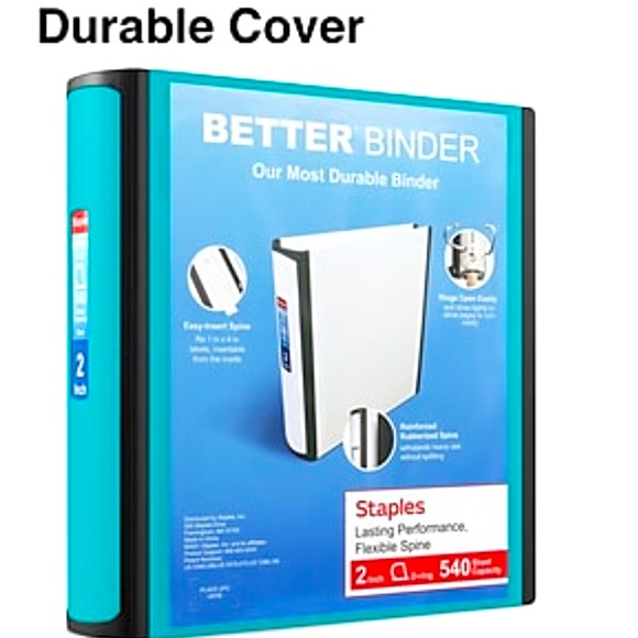 Staples 2” 3-ring binder - Picture 1 of 6